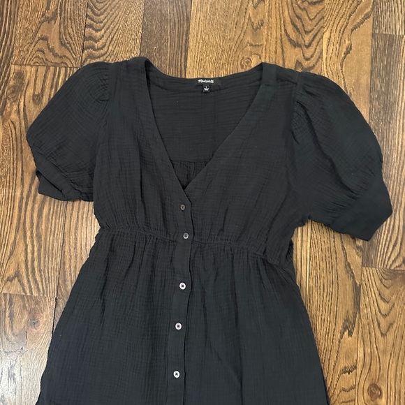 Madewell Lightspun Tiered Button Front Midi Dress - Picture 7 of 9